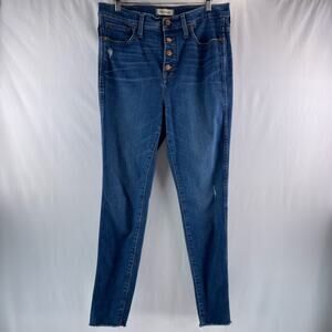 Madewell 10" High-Rise Skinny Jeans in Hanna Wash